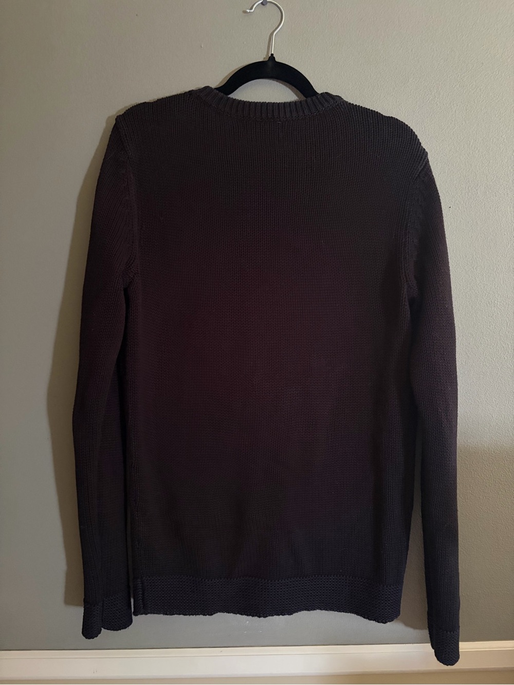 Nautica Anchor Knit Sweater Navy 100% Cotton Crewneck Shoulder Button Nautical - Picture 11 of 14